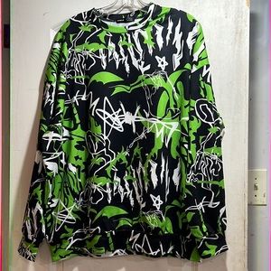 DROP SHOULDER GRAFFITI SWEATSHIRT